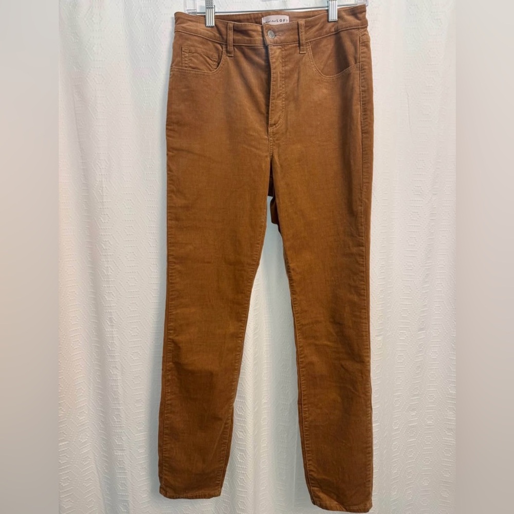 LOFT women’s  Corduroy Pants in Warm Chestnut Brown